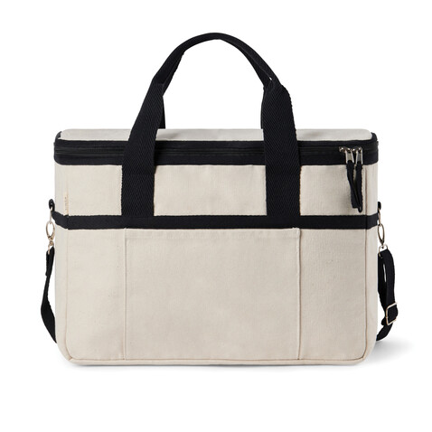 VINGA Volonne AWARE™ Kühlkorb aus recyceltem Canvas off white, schwarz bedrucken, Art.-Nr. V422103 VINGA Volonne AWARE™ Kühlkorb aus recyceltem Canvas off white, schwarz bedrucken, Art.-Nr. V422103