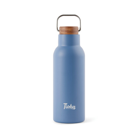 VINGA Ciro RCS recycelte Vakuumflasche 580ml blau bedrucken, Art.-Nr. V430025