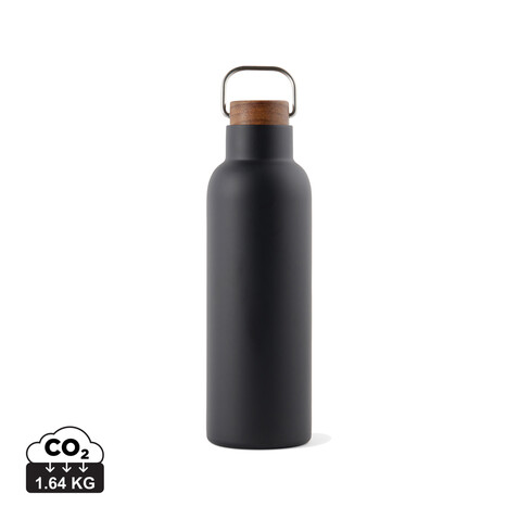 VINGA Ciro RCS recycelte Vakuumflasche 800ml schwarz bedrucken, Art.-Nr. V430031 VINGA Ciro RCS recycelte Vakuumflasche 800ml schwarz bedrucken, Art.-Nr. V430031