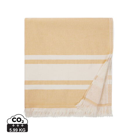 VINGA Tolo Hamam-Frottierhandtuch gelb, off white bedrucken, Art.-Nr. V450206