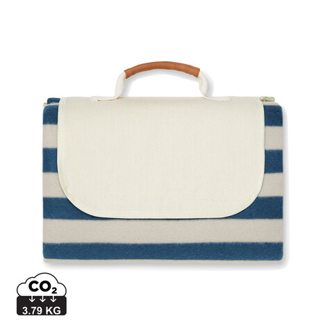 VINGA Alba GRS rPET Picknickdecke navy blau bedrucken, Art.-Nr. V4590015 VINGA Alba GRS rPET Picknickdecke navy blau bedrucken, Art.-Nr. V4590015
