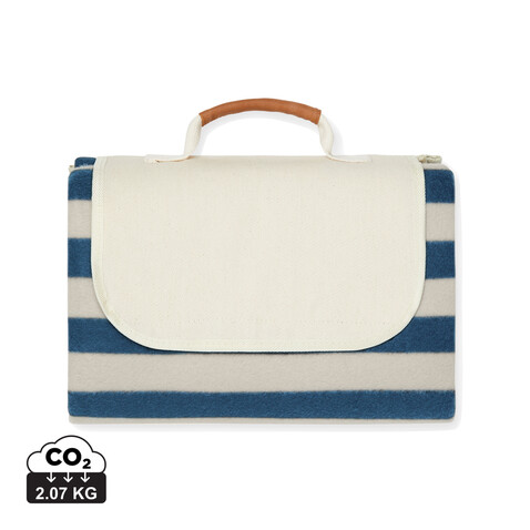 VINGA Alba GRS rPET kleine Picknickdecke navy blau bedrucken, Art.-Nr. V459015 VINGA Alba GRS rPET kleine Picknickdecke navy blau bedrucken, Art.-Nr. V459015