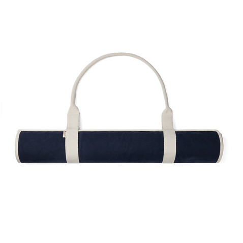 VINGA Volonne AWARE™ Strandmatte aus recyceltem Canvas blau, off white bedrucken, Art.-Nr. V459105 VINGA Volonne AWARE™ Strandmatte aus recyceltem Canvas blau, off white bedrucken, Art.-Nr. V459105