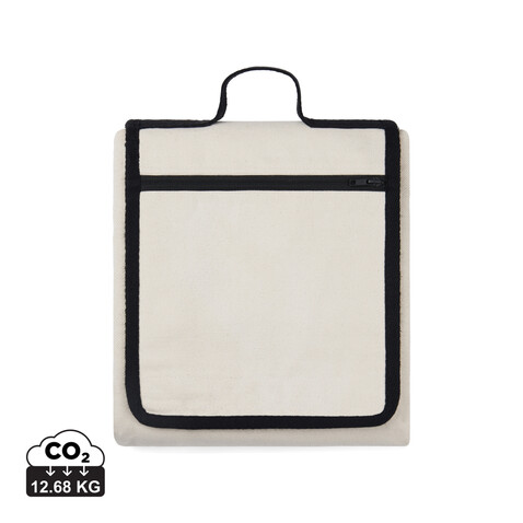 VINGA Volonne AWARE™ Picknickdecke aus recyceltem Canvas off white, schwarz bedrucken, Art.-Nr. V459113 VINGA Volonne AWARE™ Picknickdecke aus recyceltem Canvas off white, schwarz bedrucken, Art.-Nr. V459113