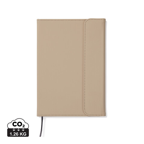 VINGA Baltimore GRS-zertifiziertes Papier & PU-Notizbuch greige bedrucken, Art.-Nr. V773109 VINGA Baltimore GRS-zertifiziertes Papier & PU-Notizbuch greige bedrucken, Art.-Nr. V773109