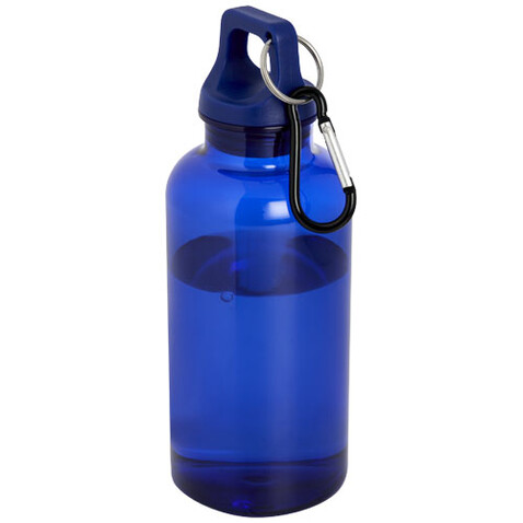 Oregon 400 ml RCS-zertifizierte Trinkflasche aus recyceltem Kunststoff mit Karabiner, blau bedrucken, Art.-Nr. 10077852