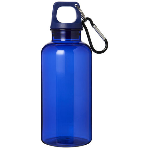 Oregon 400 ml RCS-zertifizierte Trinkflasche aus recyceltem Kunststoff mit Karabiner, blau bedrucken, Art.-Nr. 10077852