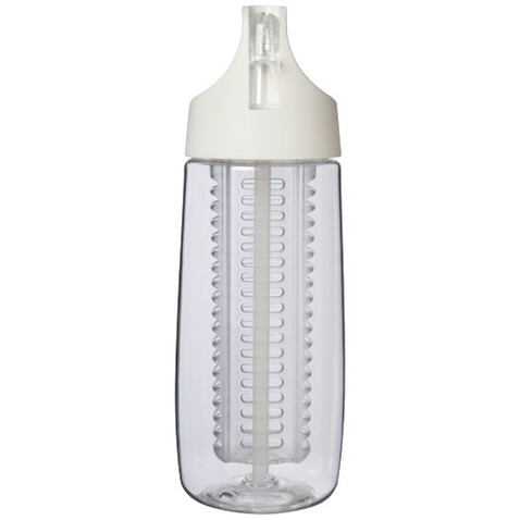 HydroFruit 700 ml Sportflasche aus recyceltem Kunststoff mit Klappdeckel und Trinkhalm, transparent weiss bedrucken, Art.-Nr. 10078401 HydroFruit 700 ml Sportflasche aus recyceltem Kunststoff mit Klappdeckel und Trinkhalm, transparent weiss bedrucken, Art.-Nr. 10078401