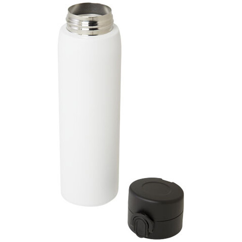 Sika 450 ml RCS-zertifizierte Isolierflasche aus recyceltem Edelstahl, weiss bedrucken, Art.-Nr. 10078801