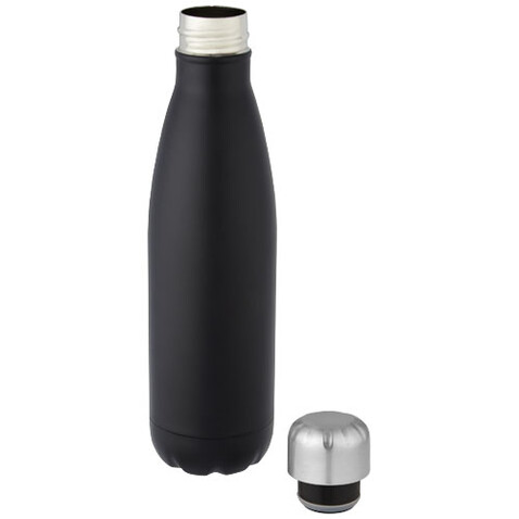 Cove 500 ml RCS-zertifizierte vakuumisolierte Edelstahlflasche, schwarz bedrucken, Art.-Nr. 10079090 Cove 500 ml RCS-zertifizierte vakuumisolierte Edelstahlflasche, schwarz bedrucken, Art.-Nr. 10079090