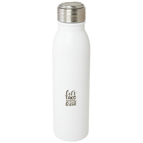 Harper 720 ml RCS-zertifizierte Sportflasche aus Edelstahl mit Metallschlaufe, weiss bedrucken, Art.-Nr. 10079201 Harper 720 ml RCS-zertifizierte Sportflasche aus Edelstahl mit Metallschlaufe, weiss bedrucken, Art.-Nr. 10079201
