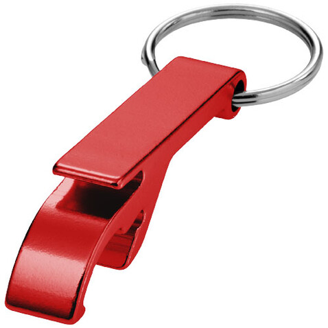 Tao Schlüsselanhänger mit Flaschen- und Dosenöffner aus recyceltem RCS Aluminium, rot bedrucken, Art.-Nr. 10457121 Tao Schlüsselanhänger mit Flaschen- und Dosenöffner aus recyceltem RCS Aluminium, rot bedrucken, Art.-Nr. 10457121