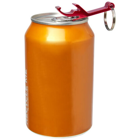 Tao Schlüsselanhänger mit Flaschen- und Dosenöffner aus recyceltem RCS Aluminium, rot bedrucken, Art.-Nr. 10457121 Tao Schlüsselanhänger mit Flaschen- und Dosenöffner aus recyceltem RCS Aluminium, rot bedrucken, Art.-Nr. 10457121