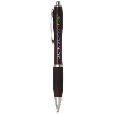 Nash Kugelschreiber mit farbigem Schaft und Griff (schwarze Mine), Merlot rot bedrucken, Art.-Nr. 10639922 Nash Kugelschreiber mit farbigem Schaft und Griff (schwarze Mine), Merlot rot bedrucken, Art.-Nr. 10639922