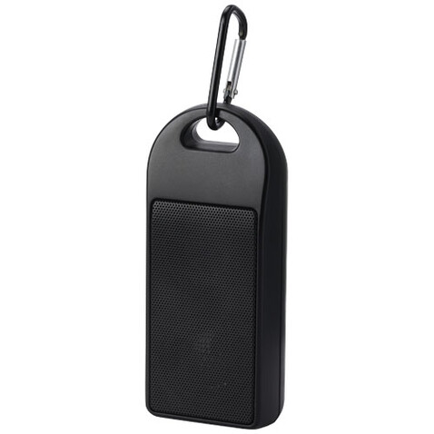 Omni 3 W IPX4 Bluetooth®-Lautsprecher aus recyceltem RCS Kunststoff, schwarz bedrucken, Art.-Nr. 12433390 Omni 3 W IPX4 Bluetooth®-Lautsprecher aus recyceltem RCS Kunststoff, schwarz bedrucken, Art.-Nr. 12433390