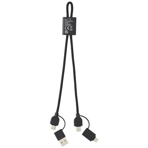 Connect 6-in-1 45W Schnelllade- & Datentransferkabel aus recyceltem RCS Aluminium, schwarz bedrucken, Art.-Nr. 12434590 Connect 6-in-1 45W Schnelllade- & Datentransferkabel aus recyceltem RCS Aluminium, schwarz bedrucken, Art.-Nr. 12434590