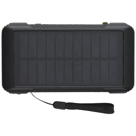 Soldy 10.000 mAh Solardynamo-Powerbank aus recyceltem GRS Kunststoff, armeegrün bedrucken, Art.-Nr. 12434664 Soldy 10.000 mAh Solardynamo-Powerbank aus recyceltem GRS Kunststoff, armeegrün bedrucken, Art.-Nr. 12434664