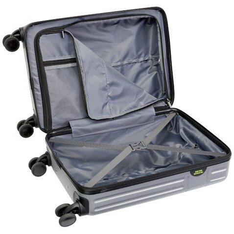 Rover 20" Kabinentrolley GRS Recycelt 40 L, silber bedrucken, Art.-Nr. 13004981