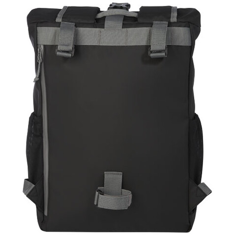 Aqua 15" wasserabweisende Fahrradtasche aus GRS Recyclingmaterial 20 L, schwarz bedrucken, Art.-Nr. 13005090 Aqua 15" wasserabweisende Fahrradtasche aus GRS Recyclingmaterial 20 L, schwarz bedrucken, Art.-Nr. 13005090