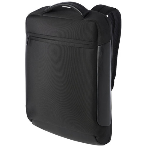 Expedition Pro 15,6" kompakter Laptop-Rucksack GRS Recyclingmaterial 12 L, schwarz bedrucken, Art.-Nr. 13005590