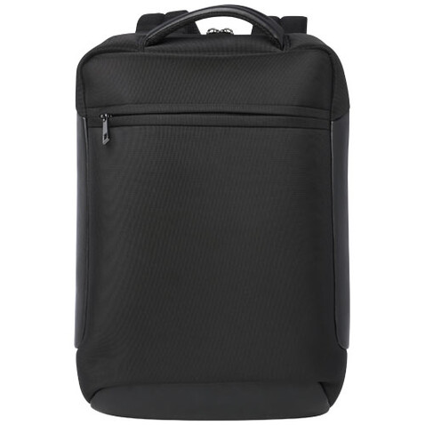 Expedition Pro 15,6" kompakter Laptop-Rucksack GRS Recyclingmaterial 12 L, schwarz bedrucken, Art.-Nr. 13005590