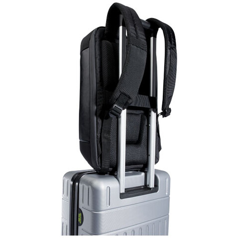 Expedition Pro 15,6" kompakter Laptop-Rucksack GRS Recyclingmaterial 12 L, schwarz bedrucken, Art.-Nr. 13005590