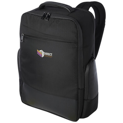 Expedition Pro 15,6" Laptop-Rucksack aus GRS Recyclingmaterial 25 L, schwarz bedrucken, Art.-Nr. 13005690