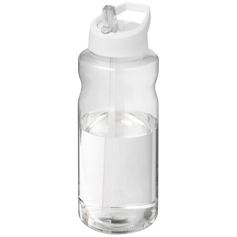 H2O Active® Big Base 1L Sportflasche mit Ausgussdeckel, weiss bedrucken, Art.-Nr. 21017601
