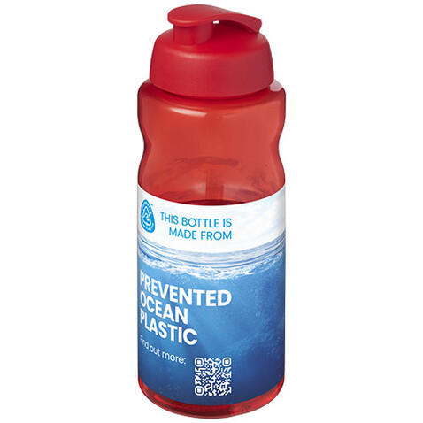 H2O Active® Eco Big Base 1L Sportflasche mit Klappdeckel, rot, rot bedrucken, Art.-Nr. 21017821 H2O Active® Eco Big Base 1L Sportflasche mit Klappdeckel, rot, rot bedrucken, Art.-Nr. 21017821