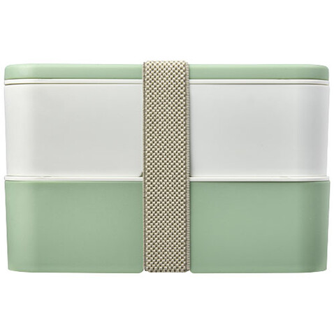 MIYO Renew Doppel-Lunchbox, elfenbeinweiß, seaglass green, kieselgrau bedrucken, Art.-Nr. 21018202 MIYO Renew Doppel-Lunchbox, elfenbeinweiß, seaglass green, kieselgrau bedrucken, Art.-Nr. 21018202