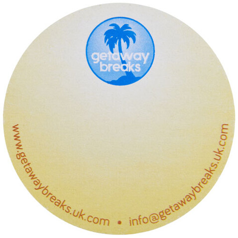 Sticky-Mate® runde recycelte Haftnotizen, weiss bedrucken, Art.-Nr. 21018401 Sticky-Mate® runde recycelte Haftnotizen, weiss bedrucken, Art.-Nr. 21018401