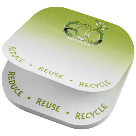 Sticky-Mate® recycelte Haftnotizen mit runden Ecken, weiss bedrucken, Art.-Nr. 21018501 Sticky-Mate® recycelte Haftnotizen mit runden Ecken, weiss bedrucken, Art.-Nr. 21018501