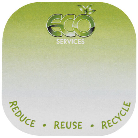 Sticky-Mate® recycelte Haftnotizen mit runden Ecken, weiss bedrucken, Art.-Nr. 21018501 Sticky-Mate® recycelte Haftnotizen mit runden Ecken, weiss bedrucken, Art.-Nr. 21018501