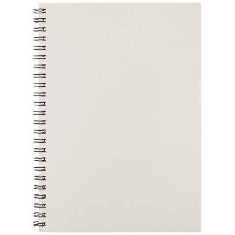 Desk-Mate® A5 recyceltes farbiges Notizbuch mit Spiralbindung, elfenbeinweiß bedrucken, Art.-Nr. 21018702 Desk-Mate® A5 recyceltes farbiges Notizbuch mit Spiralbindung, elfenbeinweiß bedrucken, Art.-Nr. 21018702