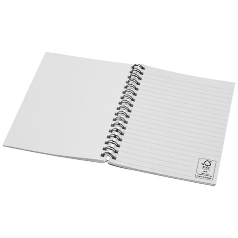 Desk-Mate® A6 farbiges Notizbuch mit Spiralbindung, elfenbeinweiß bedrucken, Art.-Nr. 21018802 Desk-Mate® A6 farbiges Notizbuch mit Spiralbindung, elfenbeinweiß bedrucken, Art.-Nr. 21018802