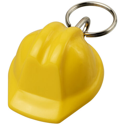 Kolt Schutzhelm Schlüsselanhänger aus recyceltem Material, gelb bedrucken, Art.-Nr. 21018911 Kolt Schutzhelm Schlüsselanhänger aus recyceltem Material, gelb bedrucken, Art.-Nr. 21018911