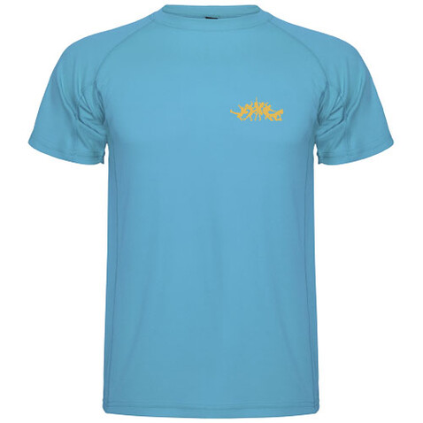 Montecarlo Sport T-Shirt für Kinder, türkis bedrucken, Art.-Nr. K04254UM