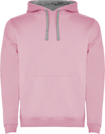 Urban Kapuzenpullover für Kinder, hellrosa, Marl Grey bedrucken, Art.-Nr. K10678FJ