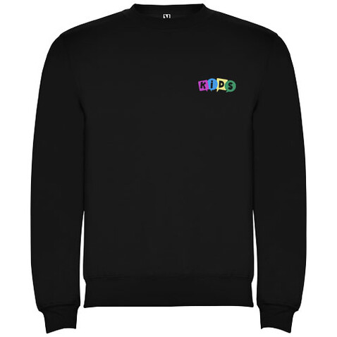 Clasica Sweatshirt mit Rundhalsausschnitt für Kinder, schwarz bedrucken, Art.-Nr. K10703OG