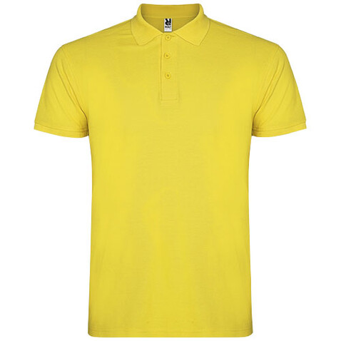 Star Poloshirt für Kinder, gelb bedrucken, Art.-Nr. K66381BC Star Poloshirt für Kinder, gelb bedrucken, Art.-Nr. K66381BC