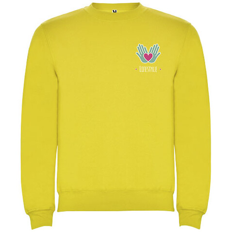 Clasica Sweatshirt mit Rundhalsausschnitt Unisex, gelb bedrucken, Art.-Nr. R10701B0 Clasica Sweatshirt mit Rundhalsausschnitt Unisex, gelb bedrucken, Art.-Nr. R10701B0