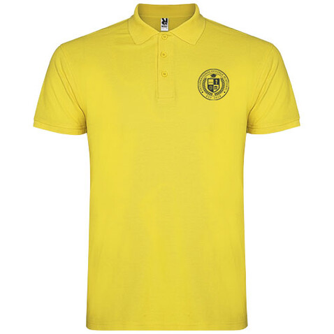 Star Poloshirt für Kinder, gelb bedrucken, Art.-Nr. K66381BC Star Poloshirt für Kinder, gelb bedrucken, Art.-Nr. K66381BC