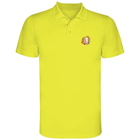Monzha Sport Poloshirt für Kinder, Fluor Yellow bedrucken, Art.-Nr. K04041CD Monzha Sport Poloshirt für Kinder, Fluor Yellow bedrucken, Art.-Nr. K04041CD