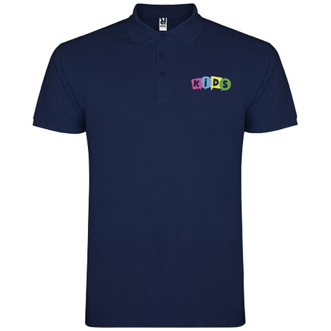 Star Poloshirt für Kinder, Navy Blue bedrucken, Art.-Nr. K66381RE