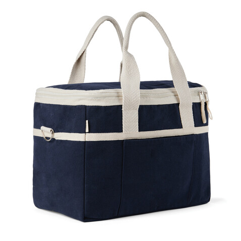 VINGA Volonne AWARE™ Kühlkorb aus recyceltem Canvas blau, off white bedrucken, Art.-Nr. V422105 VINGA Volonne AWARE™ Kühlkorb aus recyceltem Canvas blau, off white bedrucken, Art.-Nr. V422105