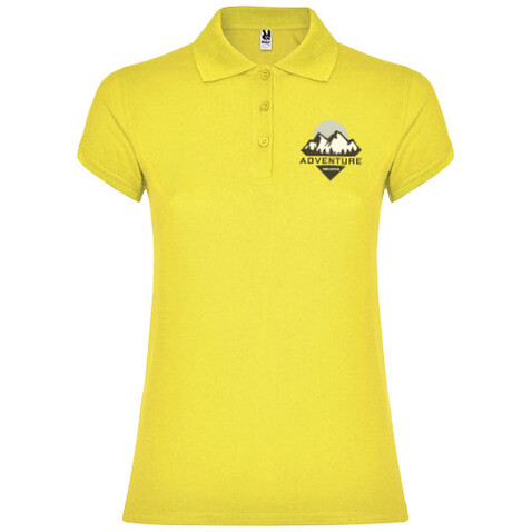 Star Poloshirt für Damen, gelb bedrucken, Art.-Nr. R66341B1