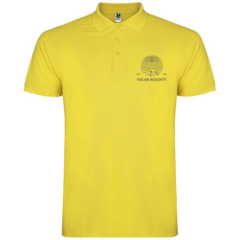 Star Poloshirt für Herren, gelb bedrucken, Art.-Nr. R66381B1