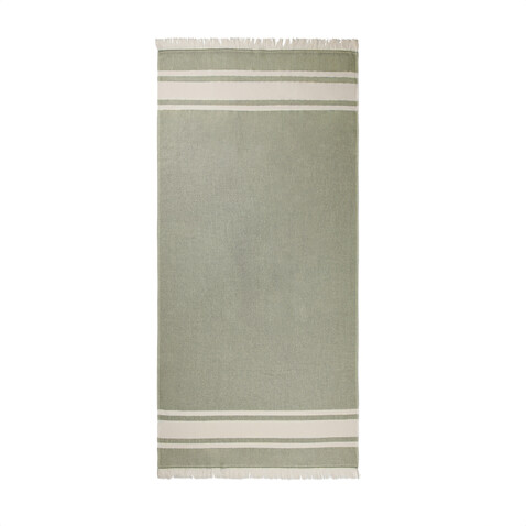 VINGA Tolo Hamam-Frottierhandtuch grün, off white bedrucken, Art.-Nr. V450207