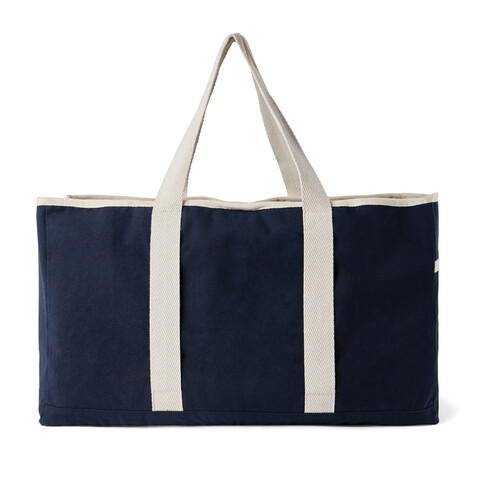 VINGA Volonne AWARE™ Strandtasche aus recyceltem Canvas blau, off white bedrucken, Art.-Nr. V762035 VINGA Volonne AWARE™ Strandtasche aus recyceltem Canvas blau, off white bedrucken, Art.-Nr. V762035