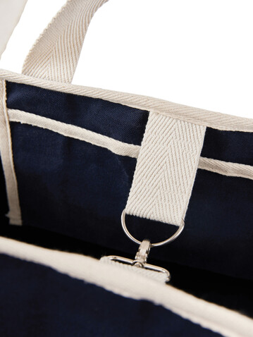 VINGA Volonne AWARE™ Strandtasche aus recyceltem Canvas blau, off white bedrucken, Art.-Nr. V762035 VINGA Volonne AWARE™ Strandtasche aus recyceltem Canvas blau, off white bedrucken, Art.-Nr. V762035